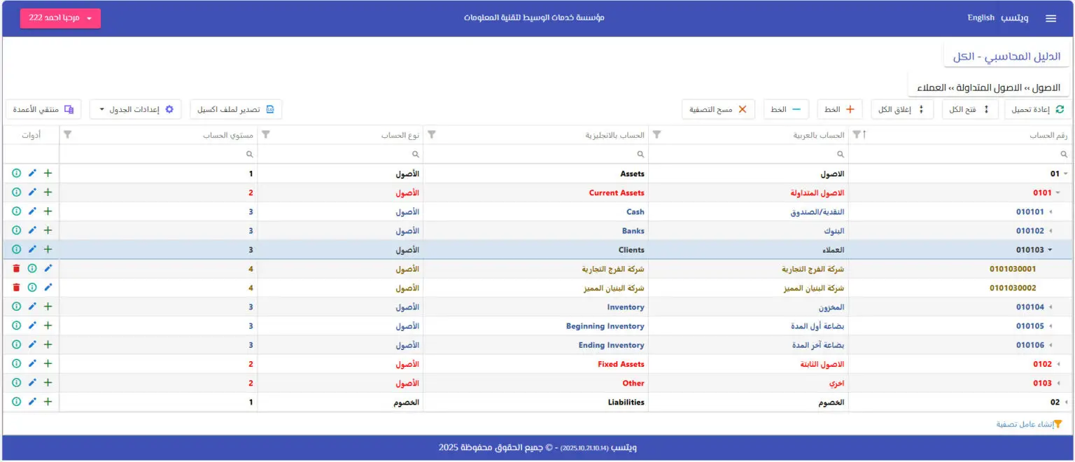 الدليل المحاسبي